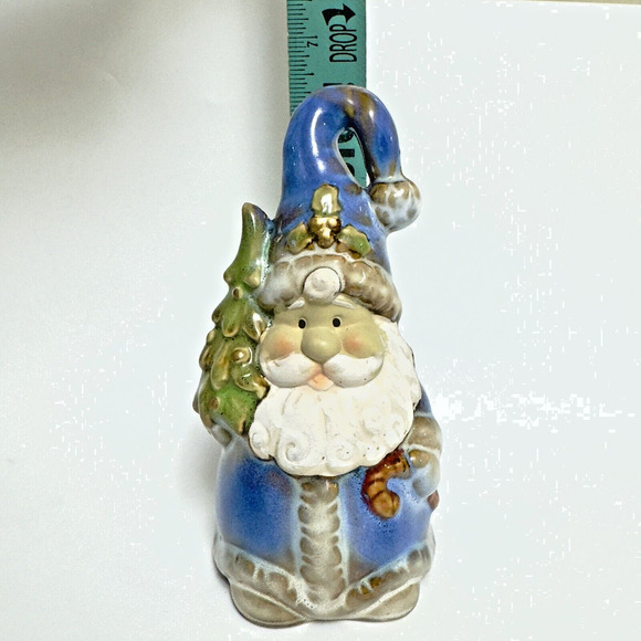 Vintage Ceramic Santa Claus Bell Multicolor‎ Jolly Preowned - Picture 7 of 7
